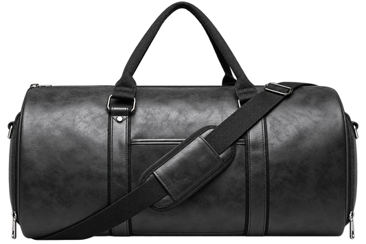 Large Capacity PU Travel Garment Bag with Shoulder Strap – Suit Duffel Bag