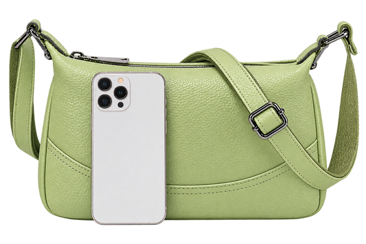 Women’s Sage Green Shoulder Crossbody Bag – Adjustable Strap