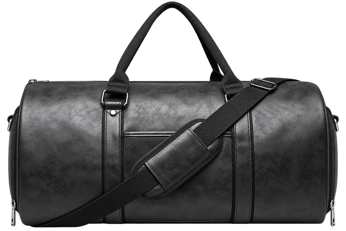 Large Capacity PU Travel Garment Bag with Shoulder Strap – Suit Duffel Bag