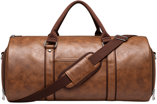 Large Capacity PU Travel Garment Bag with Shoulder Strap – Suit Duffel Bag