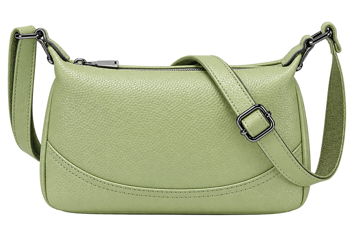 Women’s Sage Green Shoulder Crossbody Bag – Adjustable Strap