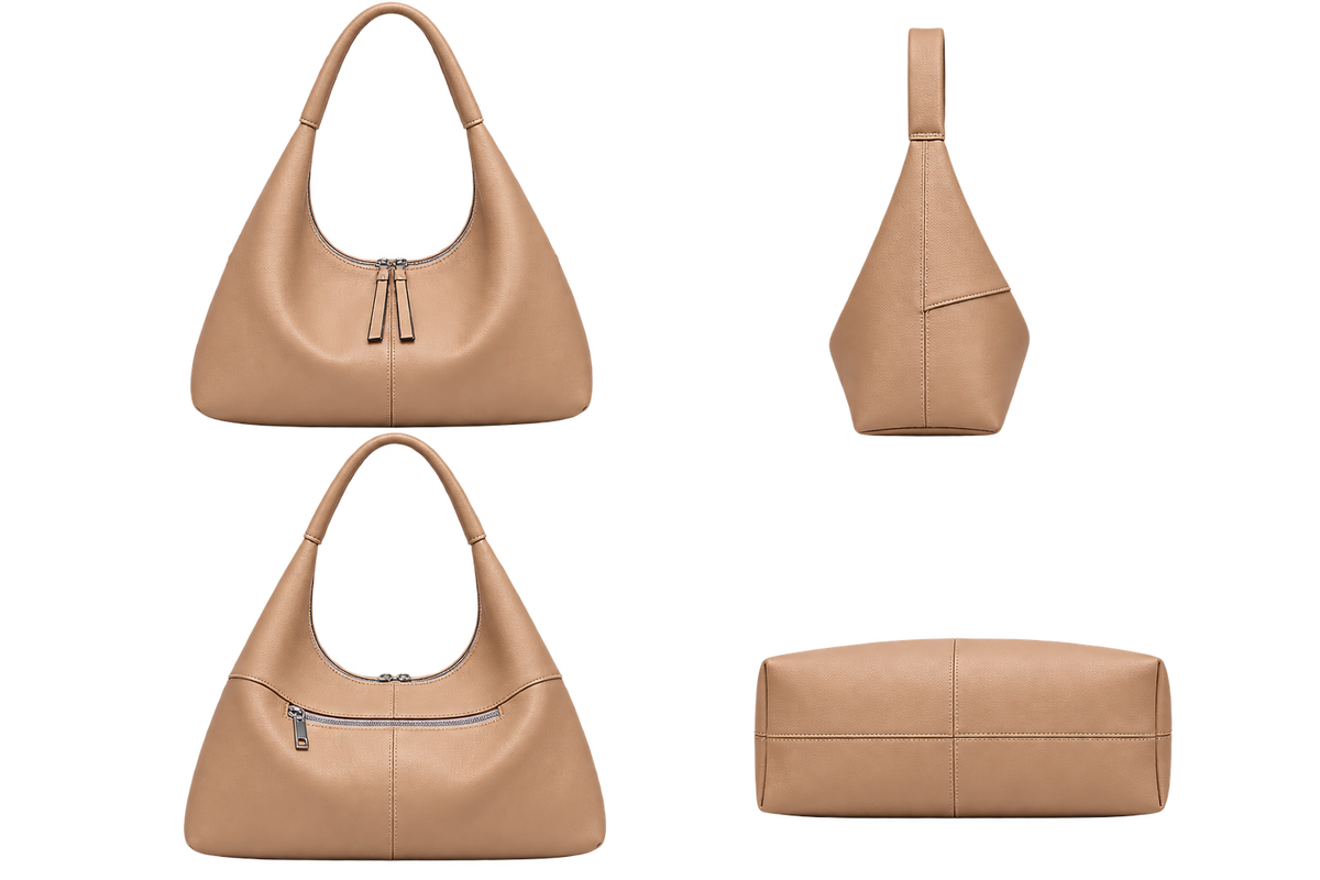 Women’s Genuine Leather Hobo Bag – Large Shoulder Tote