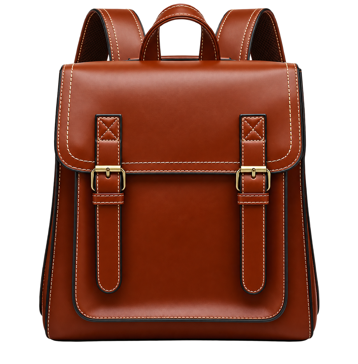 Women’s Vintage PU Leather Backpack – Fashion Casual Daypack
