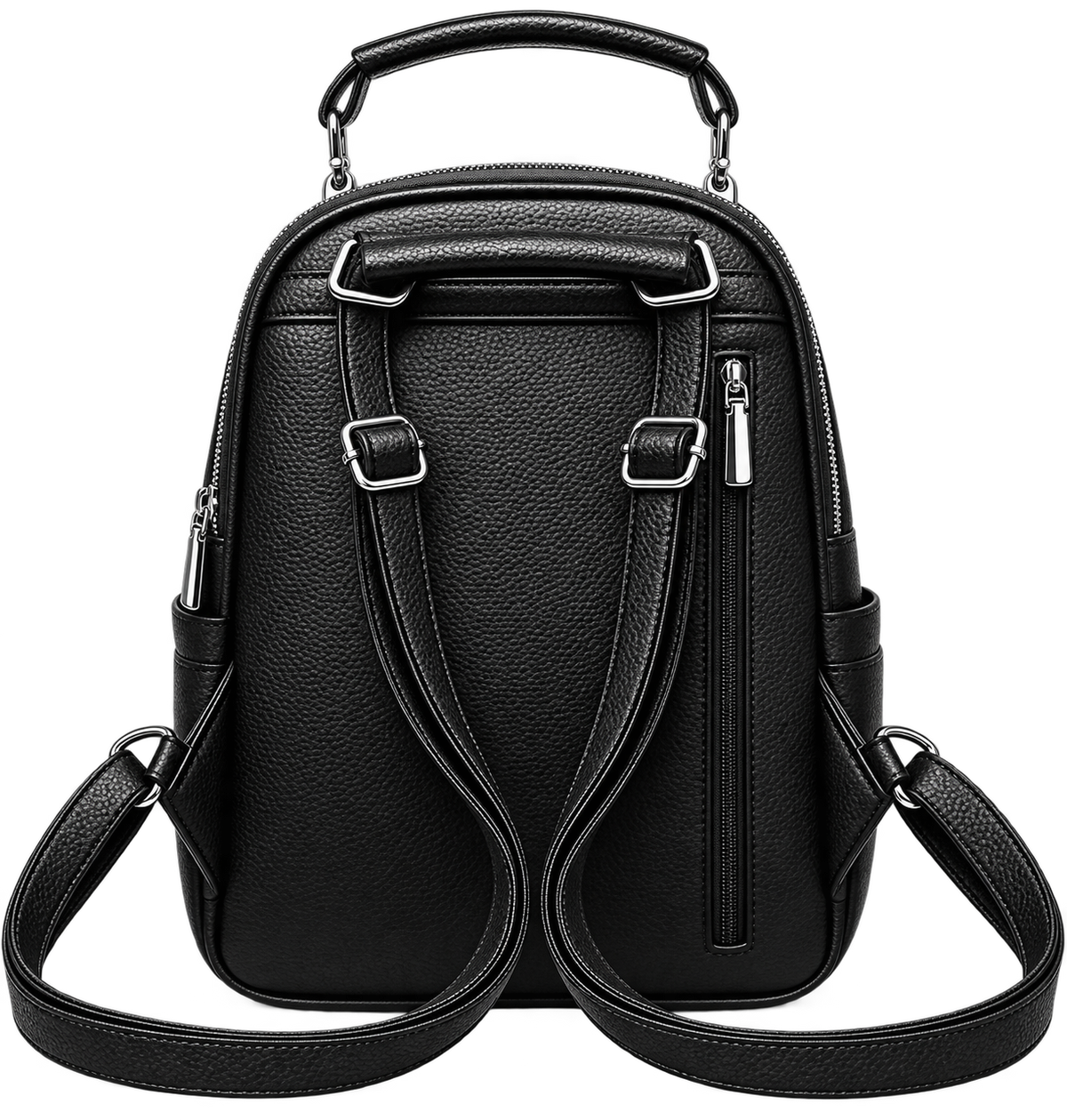 Waterproof Synthetic Leather Backpack – Compact Travel Bag