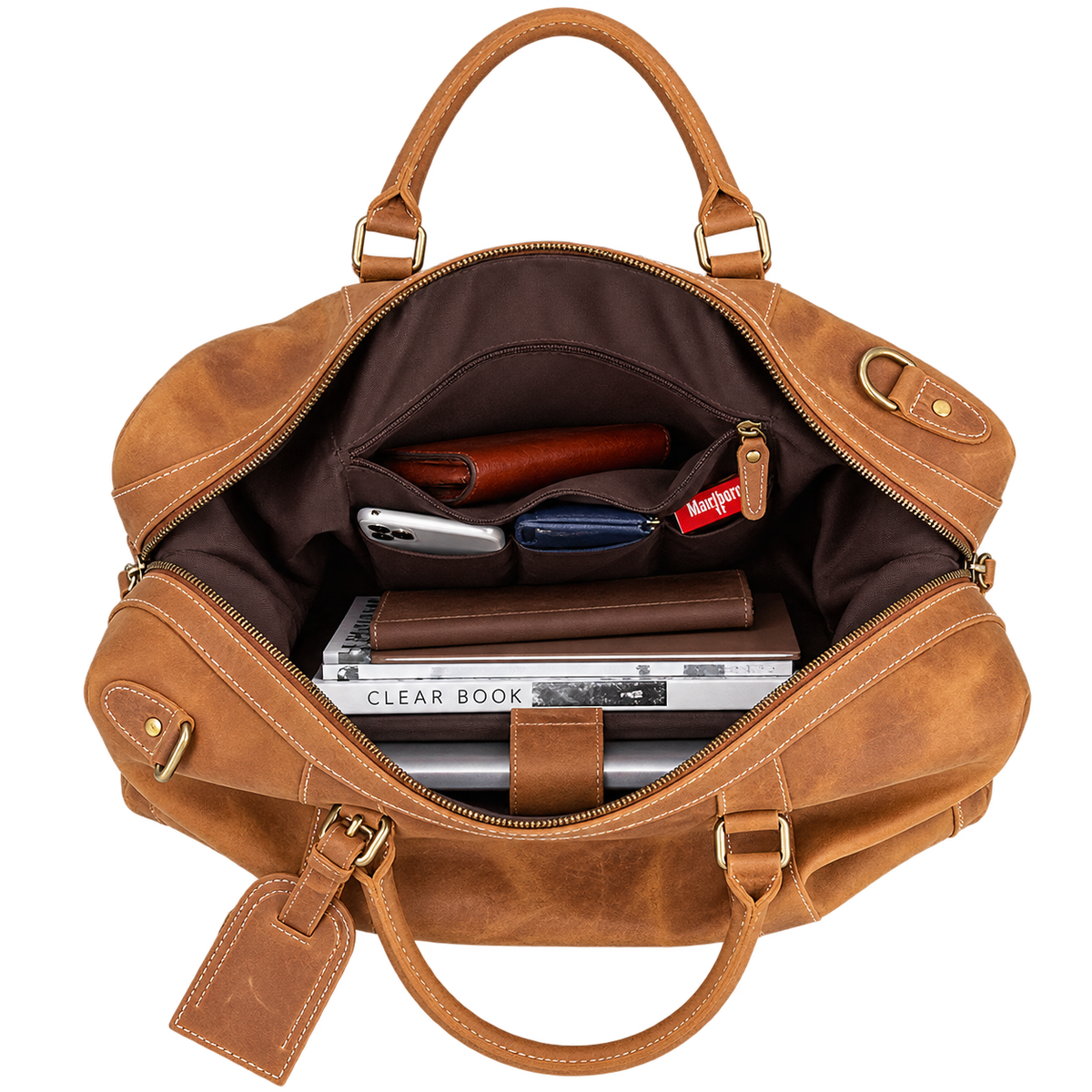 Men’s Genuine Leather Travel Bag – Large Crazy Horse Weekender