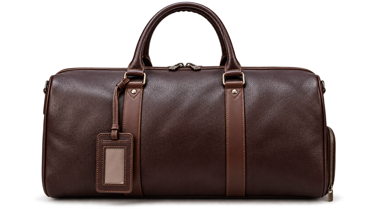 Genuine Cowhide Leather Travel Bag – Unisex Weekender